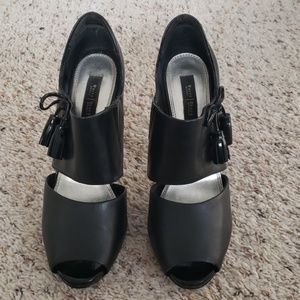 Black Peep-toe Heels